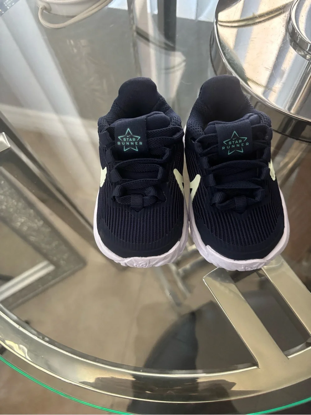 Nike Kids Black and White Star Runner Sneakers